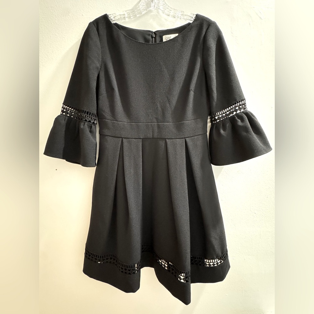 Eliza J Black Dress with Bell Sleeves